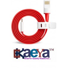 OkaeYa 1M Type C Charging & Data Sync USB Cable for Type C Enabled Devices (Red)